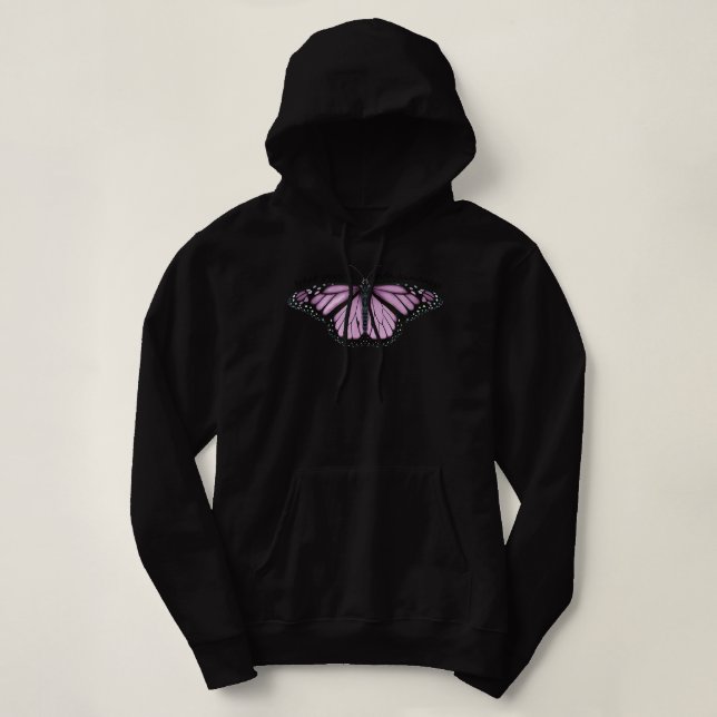 Pull À Capuche Traitez Les Gens Avec Le Papillon Violet Génial (Design devant)