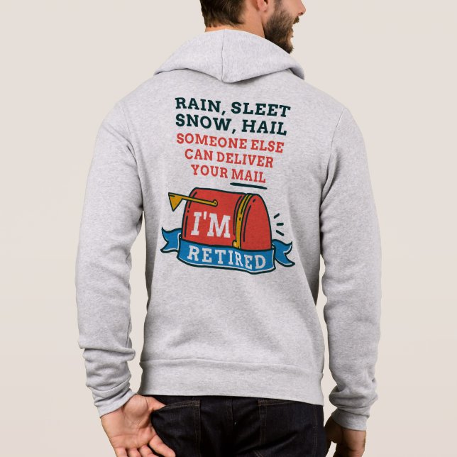 Pull À Capuche Travailleur postal à la retraite Retraite facteur (Dos)