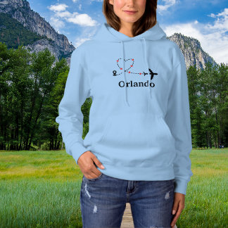 Pull À Capuche Travel Airplane & Heart Custom Location