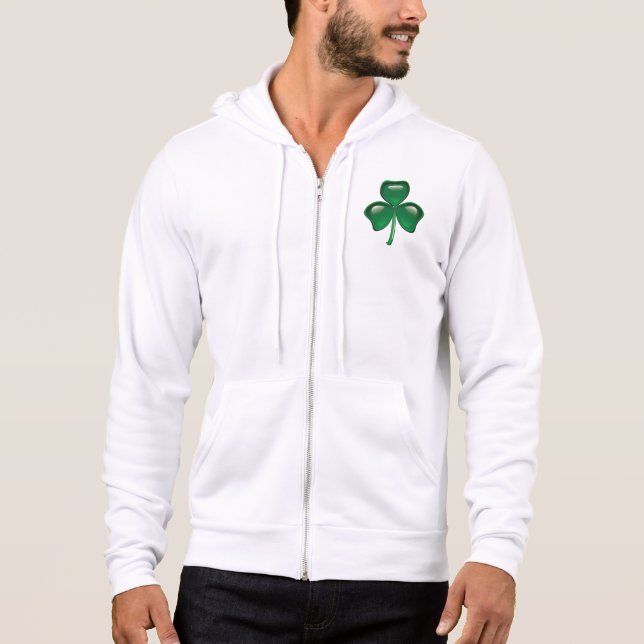 Pull À Capuche Trèfle à trois feuilles Shamrock vert (Devant)