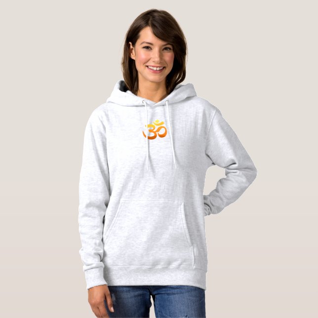 Pull À Capuche Trending Womens Yoga Om Mantra Symbole de haute qu (Devant entier)