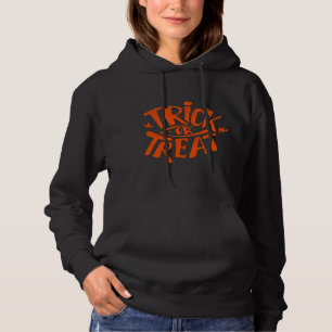 Pull À Capuche Trick of Treat Fun Typeface orange