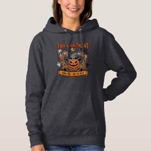 Pull À Capuche Trick Or Treat Halloween Citrouille Sorcière Chape