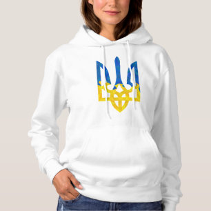Pull À Capuche Trident ukrainien polygonal faible