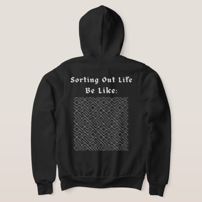 Pull À Capuche Trier la vie, c'est comme un labyrinthe gothique S (Couchage Retour)