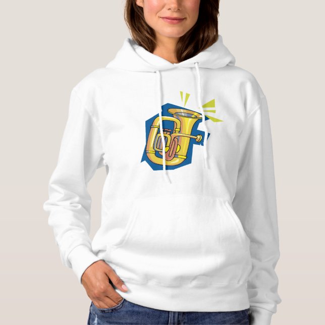 Pull À Capuche Tuba Instrument Femme à capuche (Devant)