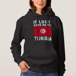 Pull À Capuche Tunisia Flag Souvenir  If lost send me to Tunisia