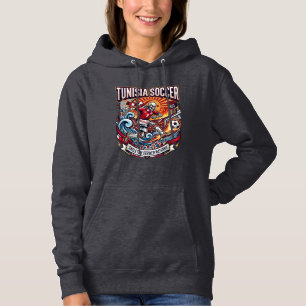 Pull À Capuche Tunisie Football Skeleton Attaquant Nations Premiu