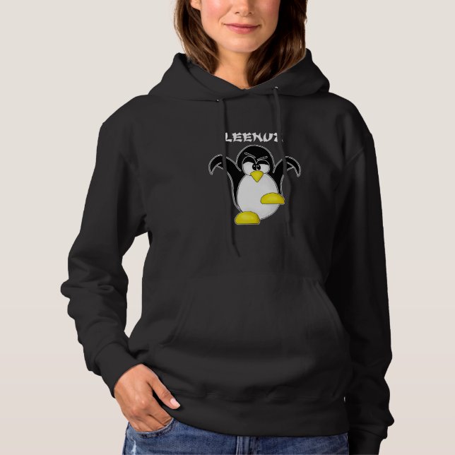 Pull À Capuche Tux Linux Leenux Manchot Nerd Ordinateur Freak Hac (Devant)