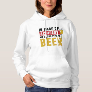 Pull À Capuche Type sanguin de bière