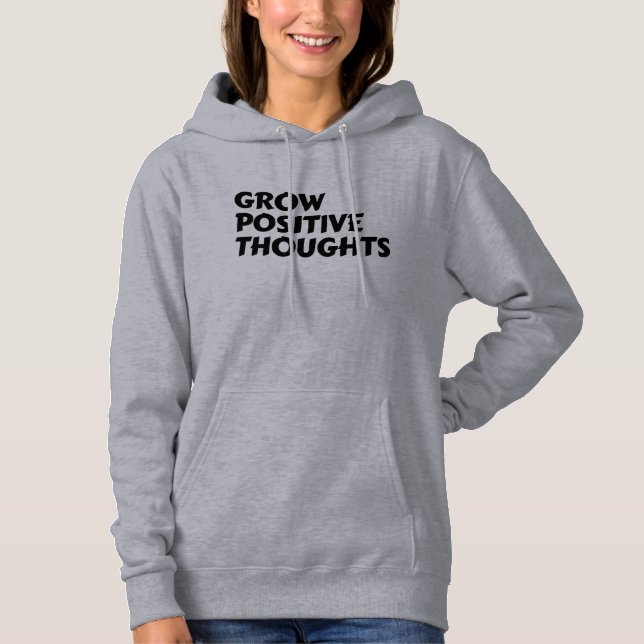 Pull À Capuche typographie inspirante de pensées positives à cult (Devant)