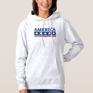 Pull À Capuche Typographie Patriotique Américaine