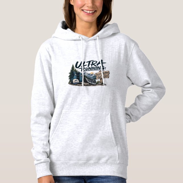 Pull À Capuche Ultra Trailrunning Parce que les Marathons Se Term (Devant)
