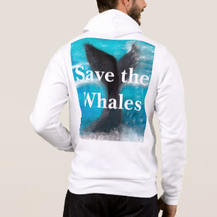 Pull À Capuche Une baleine - Sauvez les baleines blanches