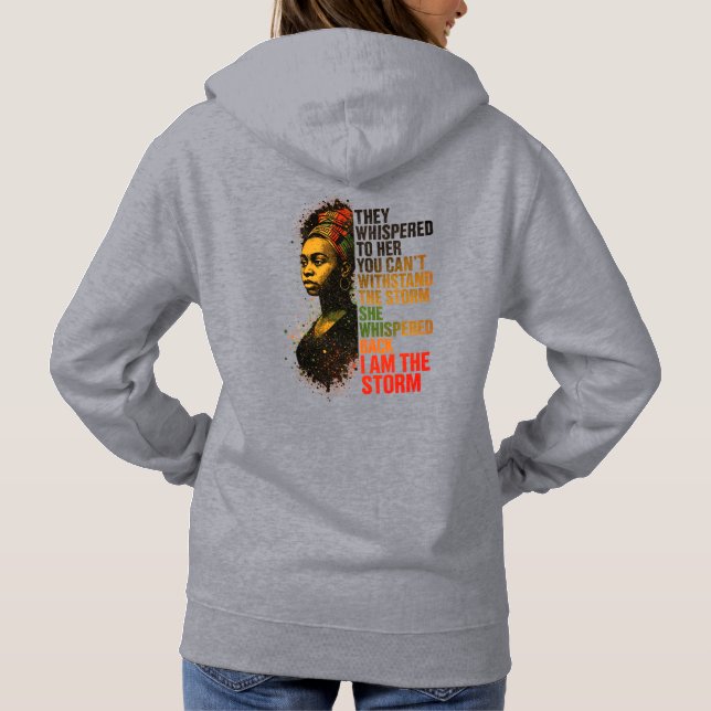 Pull À Capuche Une Femme Noire Autonome En Téméraire Couleurs Pan (Dos)