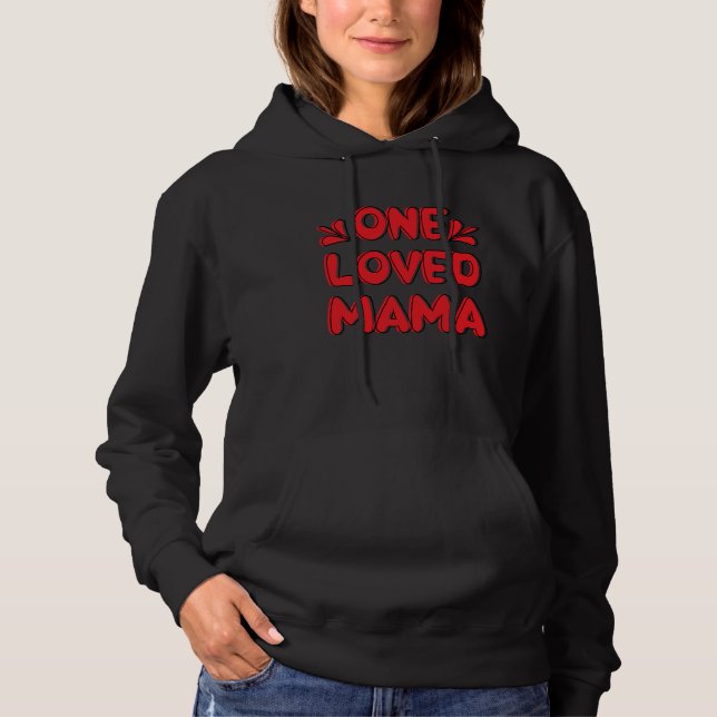 Pull À Capuche Une Maman aimée (Devant)