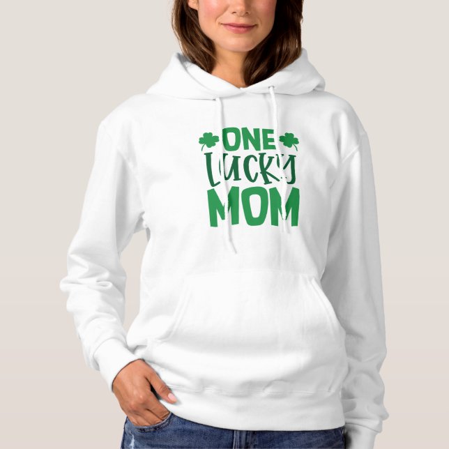 Pull À Capuche Une maman chanceuse (Devant)