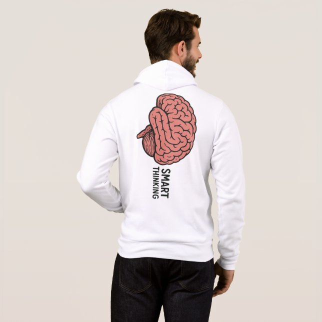Pull À Capuche Une pensée intelligente Le pouvoir du cerveau (Dos entier)