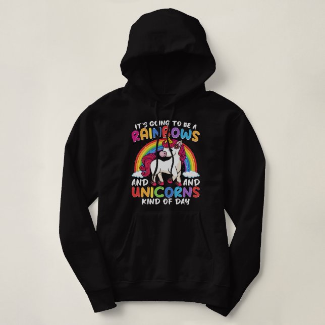 Pull À Capuche Unicorn Cute Whimsical Funny Rainbows Et Unicorns (Design devant)