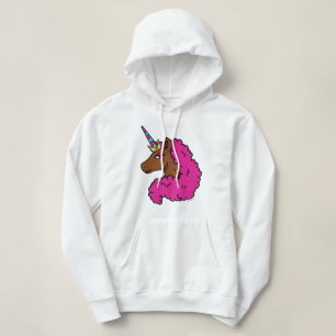 Pull À Capuche Unicorne Afro Rose Chaud
