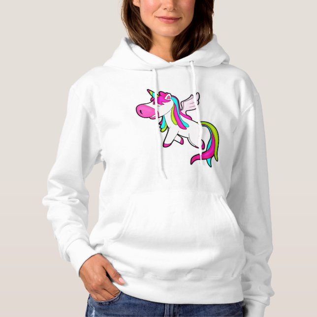 Pull À Capuche Unicorne avec ailes (Devant)