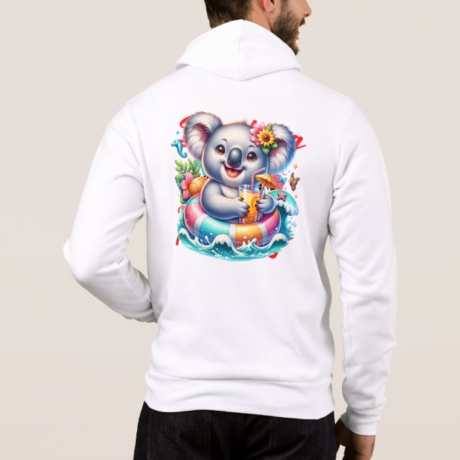 Pull À Capuche Vache des Highlands 4 juillet Sublimation Clipart- (Dos)