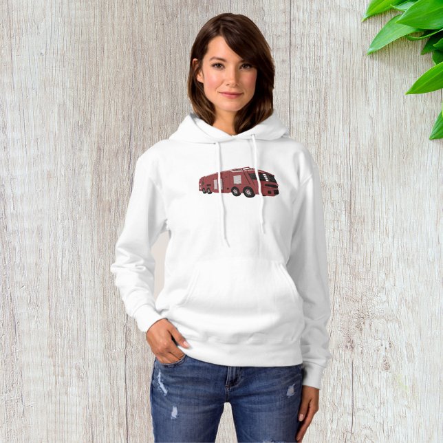 Pull À Capuche Véhicule de commandement de science-fiction rouge  (Créateur téléchargé)