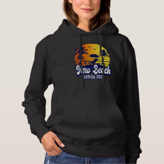 Pull À Capuche Vero Beach 2023 Florida Sunset Beach Retro Premium