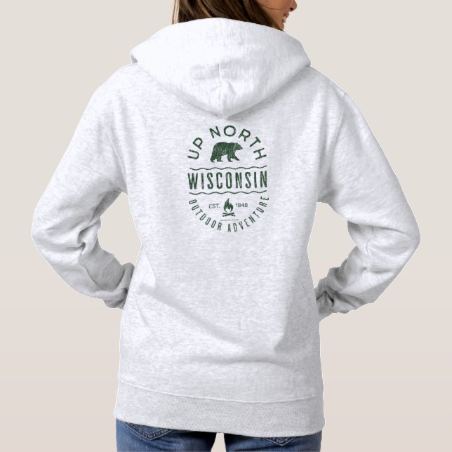 Pull À Capuche Vers le nord du Wisconsin (Dos)