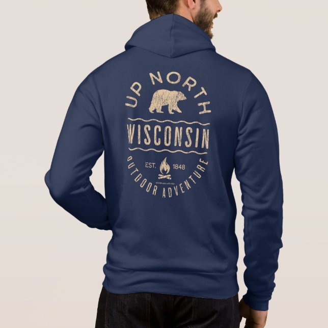 Pull À Capuche Vers le nord du Wisconsin (Dos)
