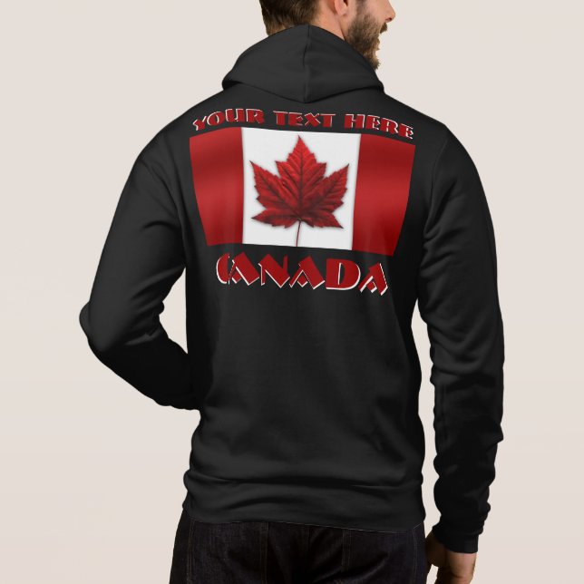 Pull À Capuche Veste à capuche avec drapeau du Canada Hoodies per (Dos)