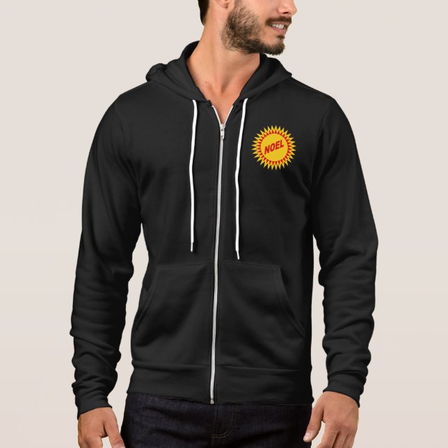 Pull À Capuche Veste à capuche Canvas noire  SOLEIL  NOEL (Devant)