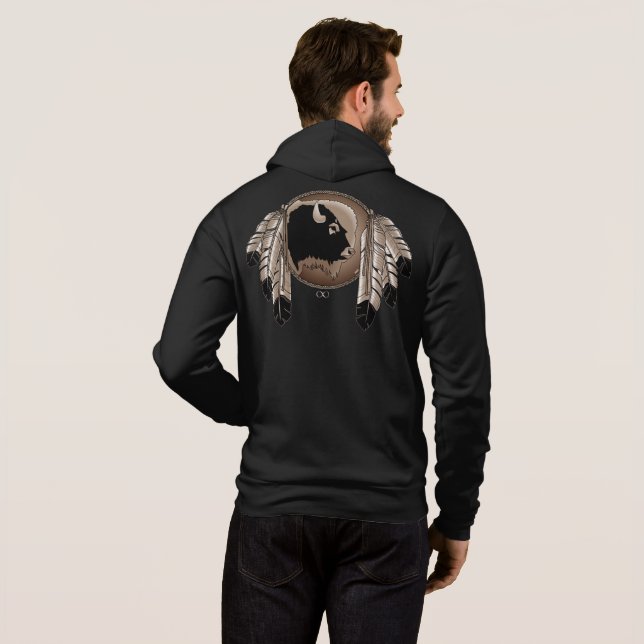 Pull À Capuche Veste à capuche d'art autochtone Animal tribal de  (Dos entier)