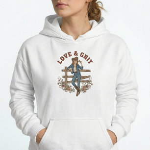 Pull À Capuche Veste à capuche vintage Cowgirl de l'Ouest Cadeau