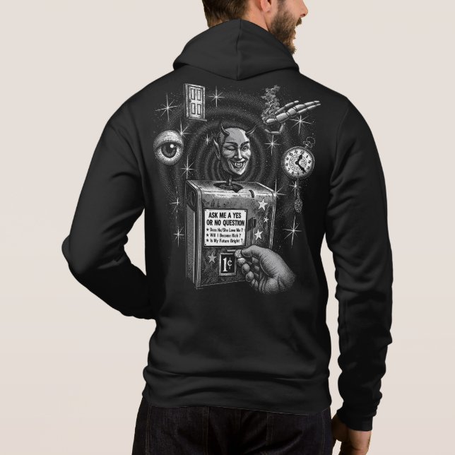Pull À Capuche Veste à capuchon Machine de Fortune Diabolique Vin (Dos)