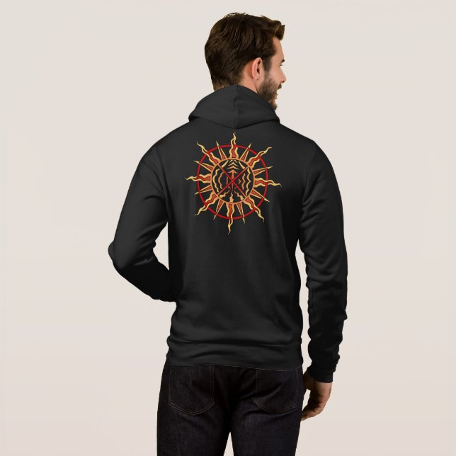 Pull À Capuche Veste d'art indigène Vêtements d'homme esprit trib (Dos entier)