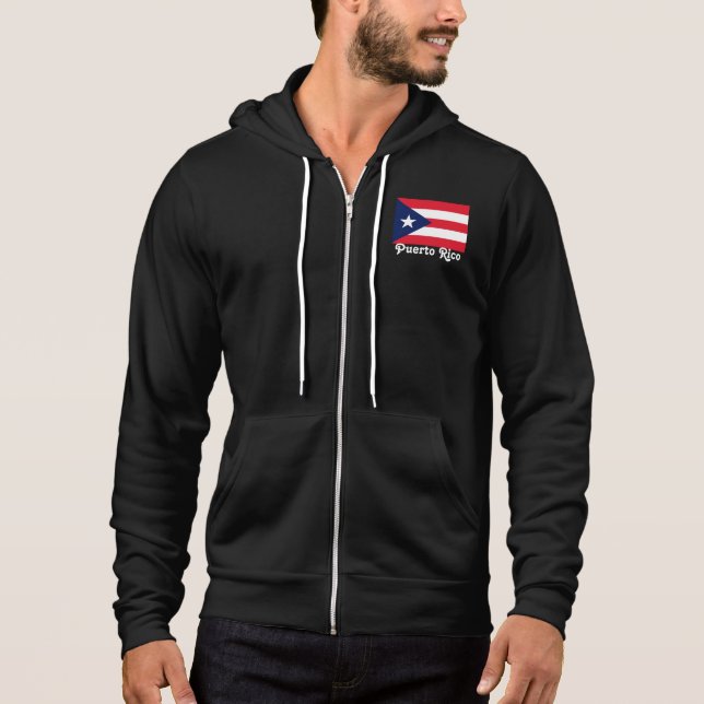Pull À Capuche Veste d'ouatine de Porto Rico (Devant)