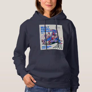 Pull À Capuche Vêtements de rue rétro urbains graphiques pour fem