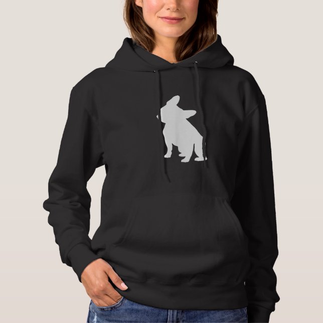Pull À Capuche Vêtements de Tête de Chien-taureau français, Tête  (Devant)