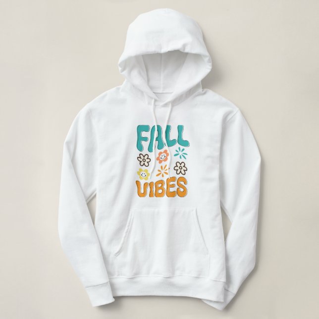 Pull À Capuche Vibes d'automne femmes (Design devant)