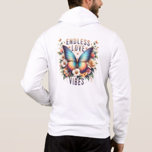 Pull À Capuche Vibrations d'amour sans fin Papillon Art-96281