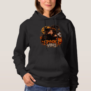 Pull À Capuche Vibrations Effrayantes – Sorcière Chat Noir Citrou