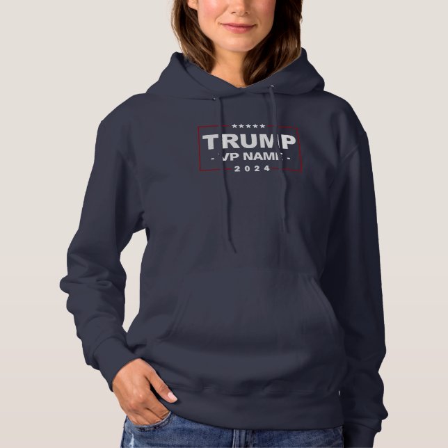 Pull À Capuche Vice-président Trump 2024 sur mesure (Devant)