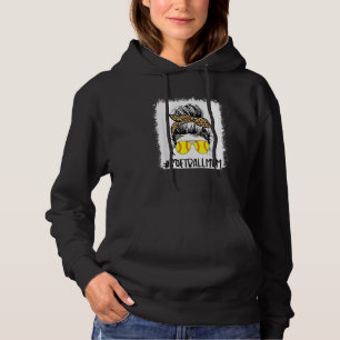 Pull À Capuche Vie Mère De Softball Bleu Avec Leopard Et Messager