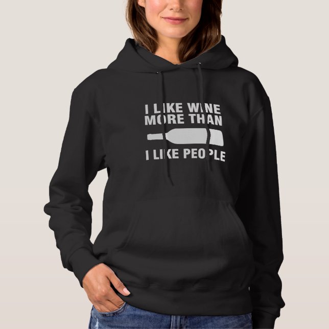 Pull À Capuche Vin Boisson Blanc Vin Rouge Vin (Devant)