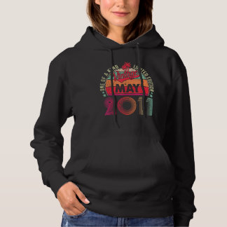 Pull À Capuche Vintage 11ème anniversaire stupéfiant depuis mai 2