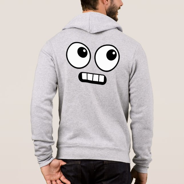 Pull À Capuche Visage de Dessin Animé Drôle Devant & Derrière (Dos)