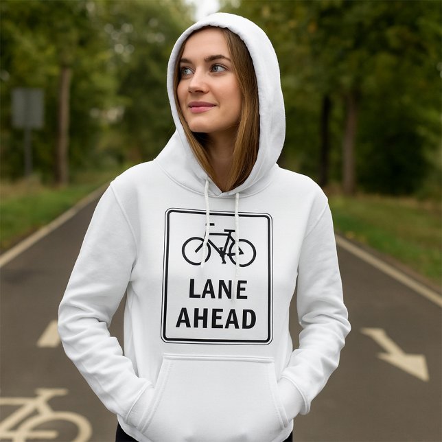 Pull À Capuche Voie cyclable à l'avant Symbole Cyclisme Sécurité  (Créateur téléchargé)