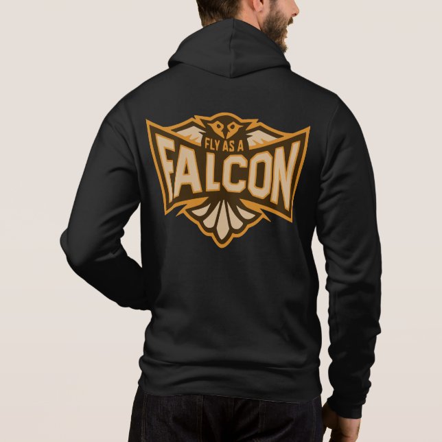 Pull À Capuche Voler Comme Un Faucon Sepia (Dos)