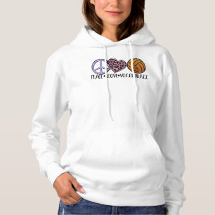Pull À Capuche Volleyball Amusement amoureux - Peace Love Volleyb